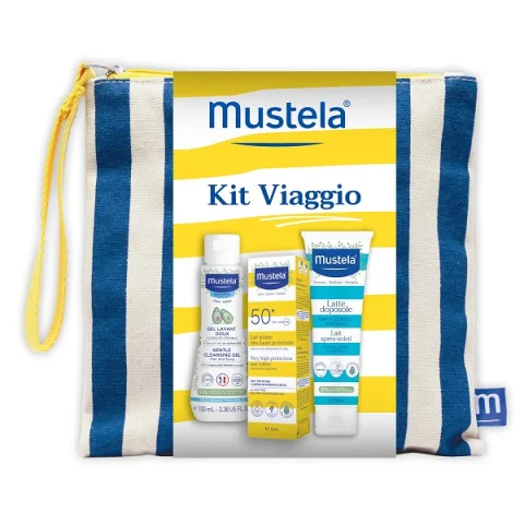 MUSTELA KIT Detergente Delicato, Latte Doposole e Latte Solare Viso protezione 50+