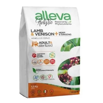 ALLEVA HOLISTIC CAT ADULT & STERILIZED LAMB & VENISON + HEMP & GINSENG KG 1,5