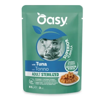 OASY GATTO BOCCONCINI STERILIZED ADULT TONNO 85GR (bustina)