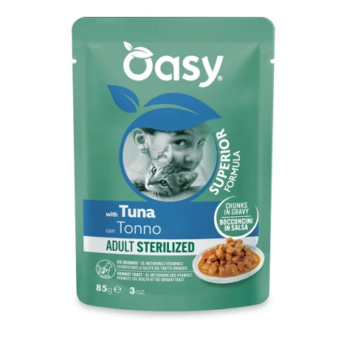 OASY GATTO BOCCONCINI STERILIZED ADULT TONNO 85GR (bustina)