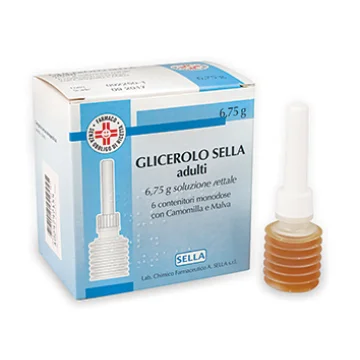 Glicerolo Sella Adulti 6 Contenitori Monodose 6,75g Soluzione Rettale Camomilla/Malva