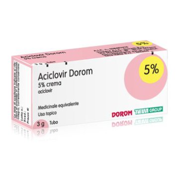 Aciclovir Dorom 5% Crema 3G - Trattamento Herpes Simplex