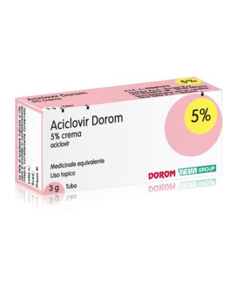 Aciclovir Dorom 5% Crema 3G - Trattamento Herpes Simplex