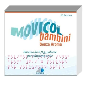 Movicol Bambini 20 Bustine Senza Aroma - Per il Trattamento della Stipsi Cronica Nei Bambini