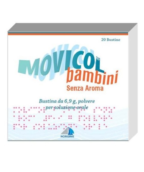 Movicol Bambini 20 Bustine Senza Aroma - Per il Trattamento della Stipsi Cronica Nei Bambini