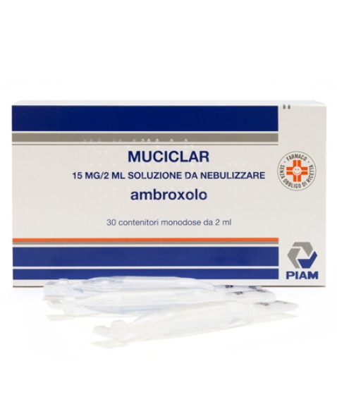 Muciclar Soluzione da Nebulizzare 30 flaconcini Monodose 15 mg - Mucolitico e Fluidificante