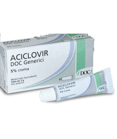 Aciclovir Doc 5% Crema 3G - Trattamento Herpes Simplex
