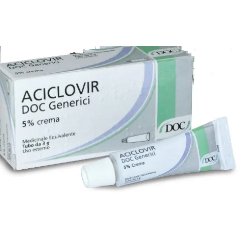 Aciclovir Doc 5% Crema 3G - Trattamento Herpes Simplex