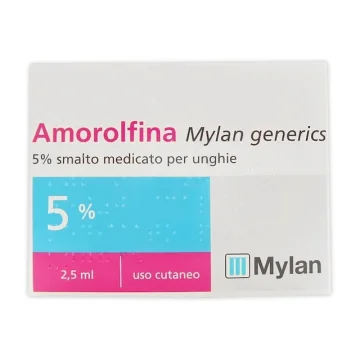 Amorolfina Mylan Smalto Da 2,5ml al 5% - Smalto per il trattamento delle onicomicosi