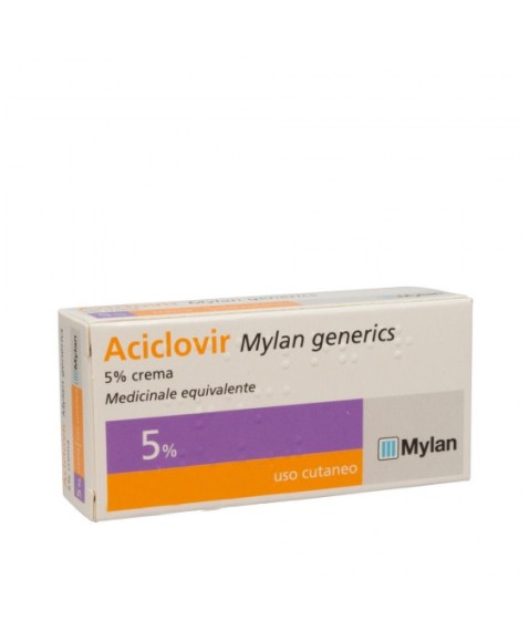 Aciclovir Mylan Generics 5% Crema 3G - Trattamento Herpes Simplex