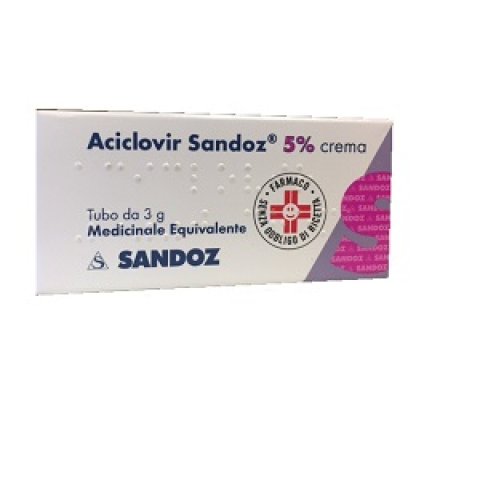 Aciclovir Sandoz 5% Crema 3G - Trattamento Herpes Simplex Aciclovir Sandoz 5% Crema 3G - Trattamento Herpes Simplex