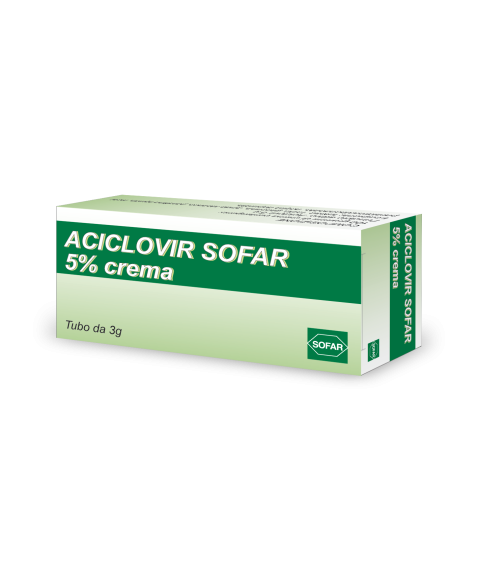 Aciclovir Sofar 5% Crema 3G - Trattamento Herpes Simplex