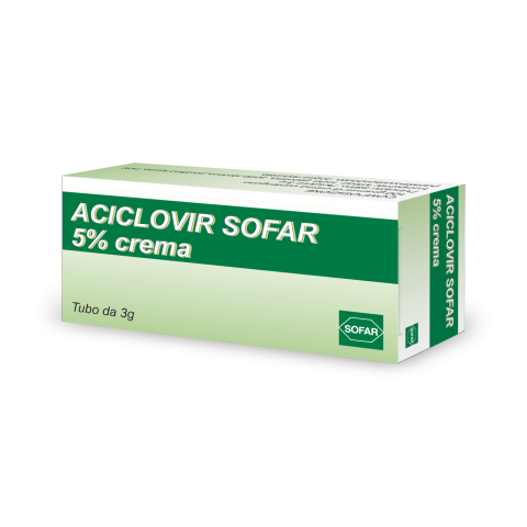 Aciclovir Sofar 5% Crema 3G - Trattamento Herpes Simplex
