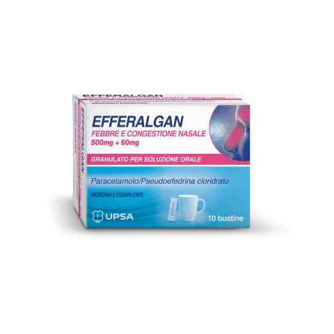 EFFERALGAN FEBBRE E CONGESTIONE*10BUST 500MG+60MG EFFERALGAN FEBBRE E CONGESTIONE*10BUST 500MG+60MG