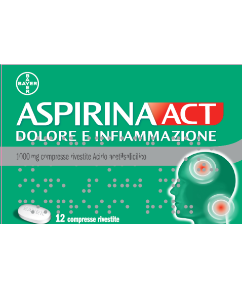 ASPIRINAACT DOL INF*12CPR 1G