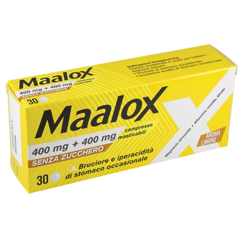 MAALOX*30CPR MAST 400MG+400MG