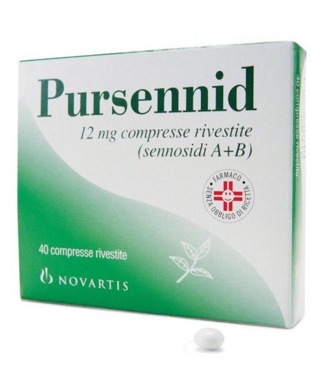 Pursennid 12 mg Lassativo Stimolante 40 Compresse Rivestite