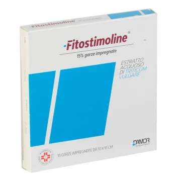Fitostimoline 10 Garze 15%+1% - Garze per il trattamento delle ulcere scottature e piaghe