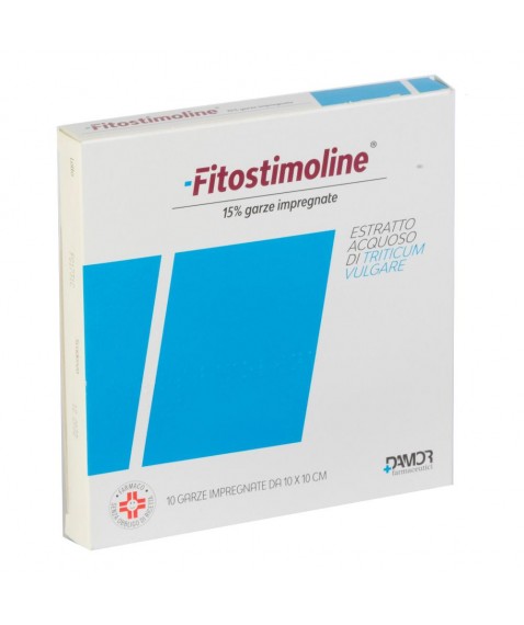 Fitostimoline 10 Garze 15%+1% - Garze per il trattamento delle ulcere scottature e piaghe