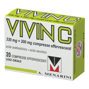 Vivin C 20 compresse effervescenti 330 mg + 200 mg Farmaco per il trattamento di dolore e stati febbrili