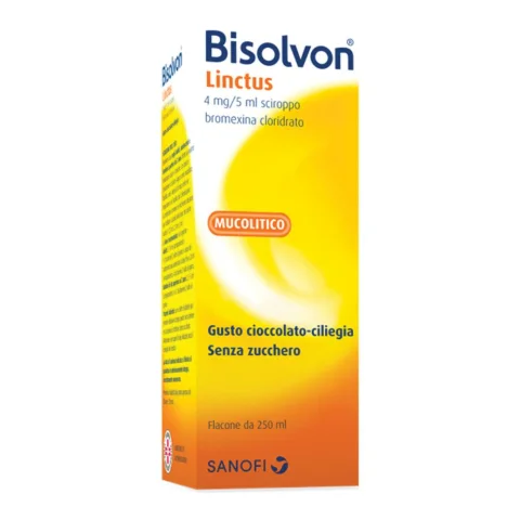 Bisolvon Linctus sciroppo Flacone da 250ml Gusto Cioccolato Ciliegia