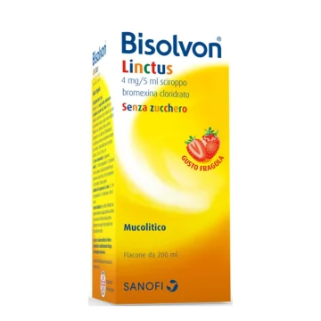 Bisolvon Linctus sciroppo Flacone da 250ml Gusto Fragola