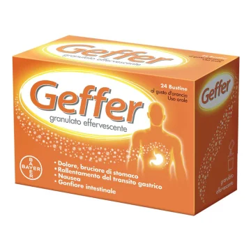 Geffer 24 Bustine Gusto Arancia - Contro Cattiva Digestione e Problemi di Stomaco