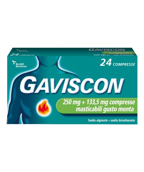 Gaviscon*24cpr Ment250+133,5mg