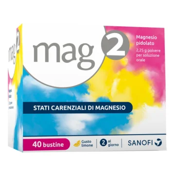 Mag2 Magnesio Pidolato 40 bustine da 2,25g