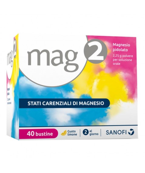 Mag2 Magnesio Pidolato 40 bustine da 2,25g