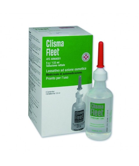 Clisma Fleet Pronto Uso 4 Flaconi 118 ml - Soluzione rettale per stitichezza o preparazione operatoria e diagnostica