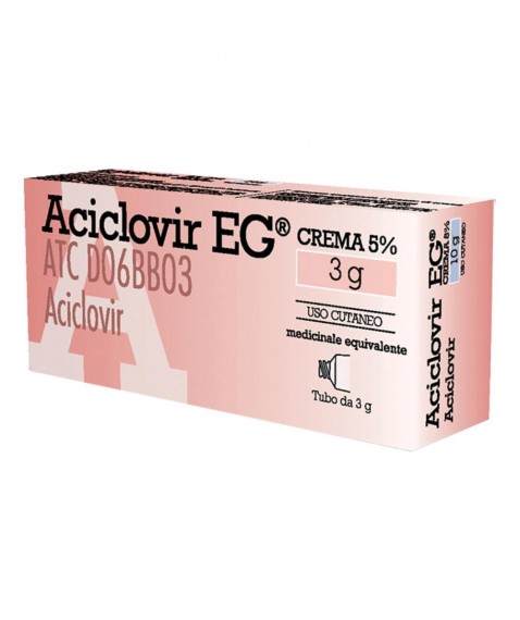 Aciclovir Eg 5% Crema 3G - Trattamento Herpes Simplex