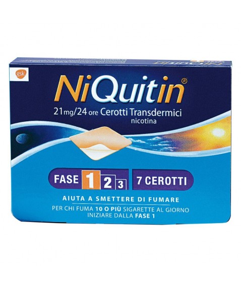 Niquitin 7 cerotti Transdermici 21mg/24h - per Smettere di Fumare