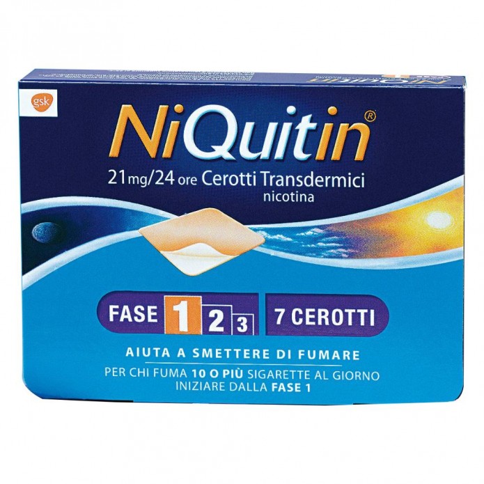 Niquitin 7 cerotti Transdermici 21mg/24h - per Smettere di Fumare