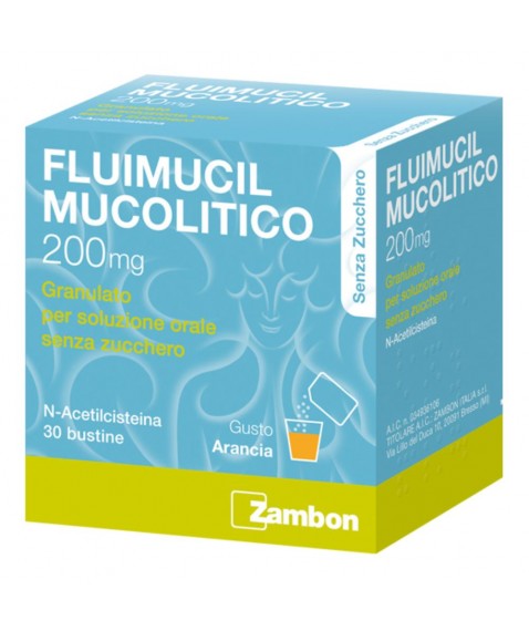 Fluimucil Mucolitico 200mg 30 Bustine Senza Zucchero