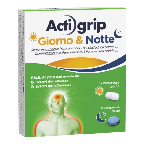 Actigrip Giorno e Notte 12+4 Compresse