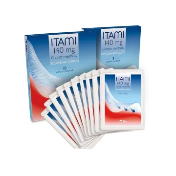 Itami 10 cerotti medicati 140 mg Cerotto antinfiammatorio per dolori muscolari e articolari