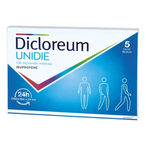 Dicloreum Unidie 5 Cerotti utili per mal di schiena e dolori articolari Dicloreum Unidie 5 Cerotti utili per mal di schiena e dolori articolari