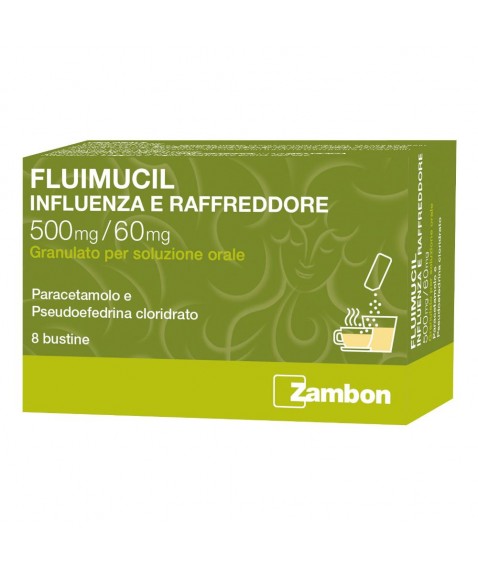 Fluimucil Influenza e Raffreddore 8 Bustine