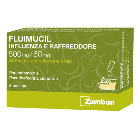 Fluimucil Influenza e Raffreddore 8 Bustine