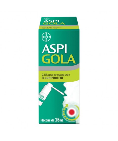 Aspi Gola Spray Mucosa Orale 15ml 0,25% - Antinfiammatorio per il mal di gola