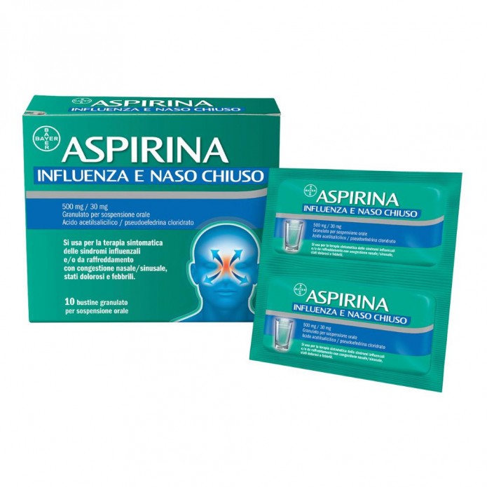 Aspirina Influenza e Naso Chiuso 10 bustine