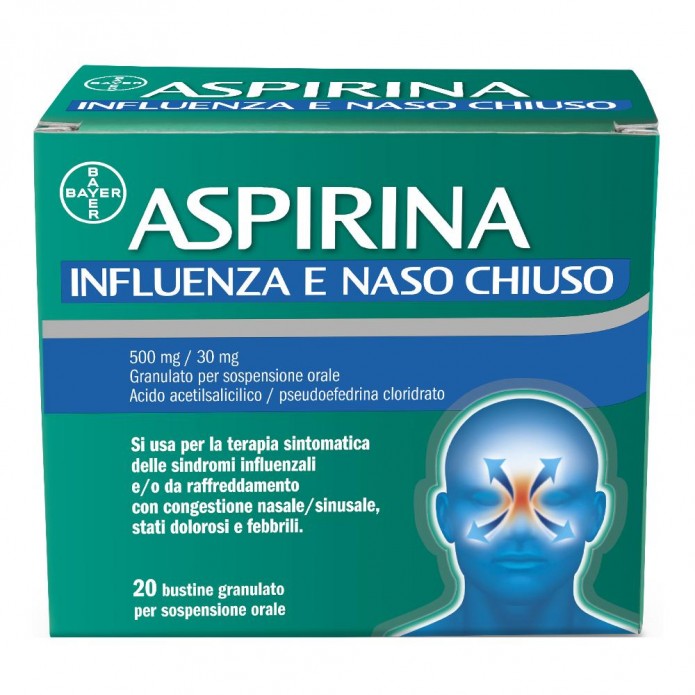Aspirina Influenza e Naso Chiuso 20 bustine