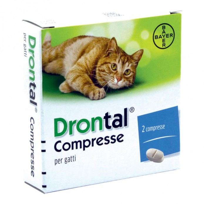 Drontal 2 Compresse per Gatti farmaco veterinario antiparassitario