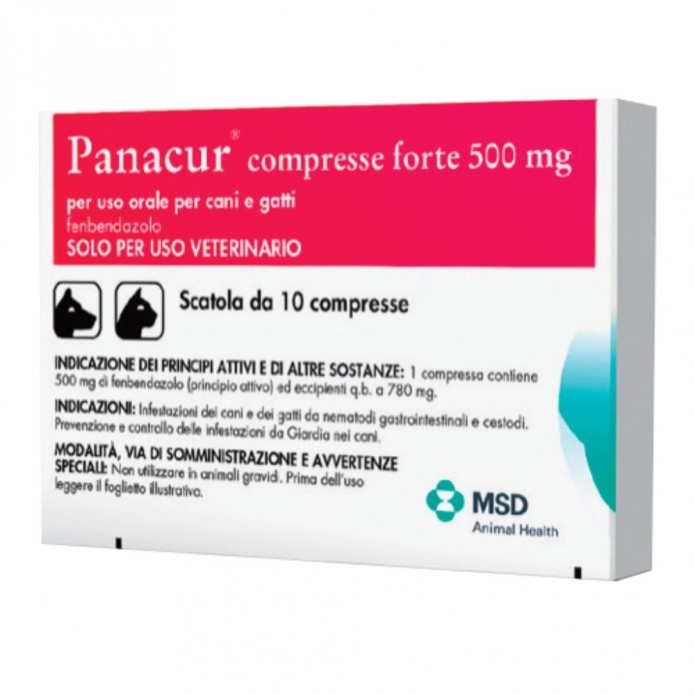 PANACUR 10 compresse 500mg prodotto veterinario