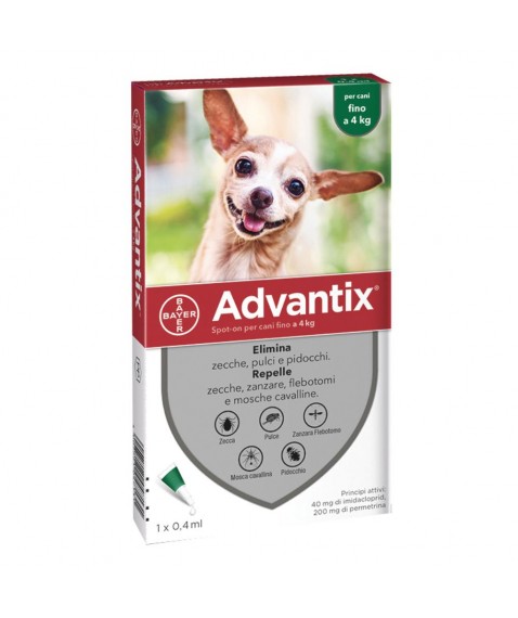 Advantix Spot-On 1 pipetta 0,4 ml per Cani fino a 4 kg 