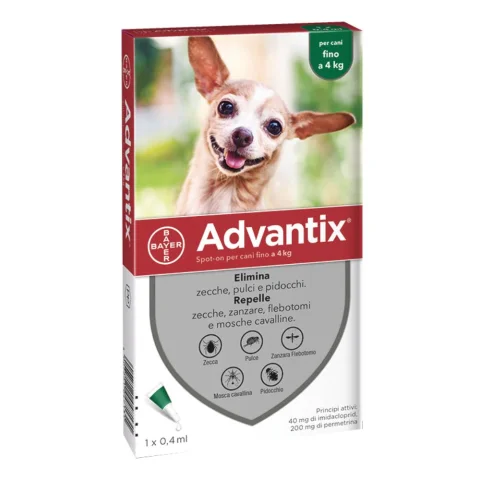 Advantix Spot-On 1 pipetta 0,4 ml per Cani fino a 4 kg