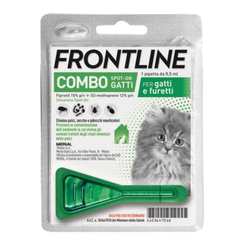 Frontline Combo Spot-On Gatto 1 Pipetta 0.5 ml - Antiparassitario Frontline Combo Spot-On Gatto 1 Pipetta 0.5 ml - Antiparassitario