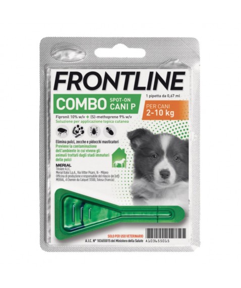 Frontline Combo Cani Piccoli 2-10 kg 1 pipetta 0,67 ml - Trattamento antiparassitario per cani di taglia piccola