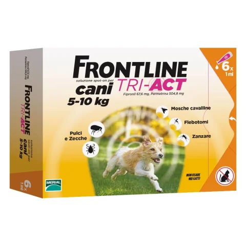 Frontline Tri-Act Soluzione Spot On Cani 5-10kg 6x1ml